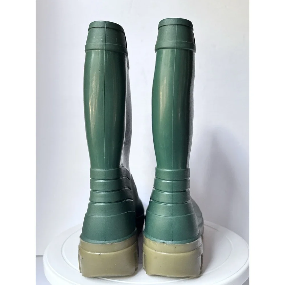 CLARKS Boots Youth 3 Green Waterproof Pull-On Track Soles Made In England